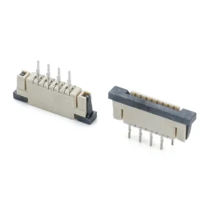 1.0mm pitch DIP 180 degree ZIF with slot FFC/FPC connector
