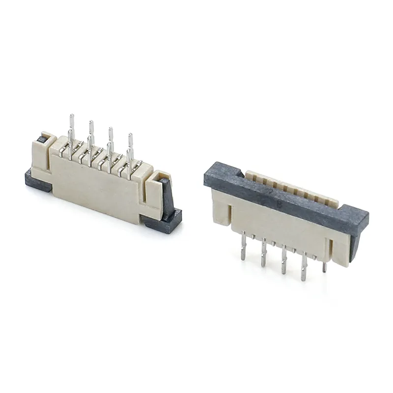 1.0mm pitch DIP 180 degree ZIF with slot FFC/FPC connector
