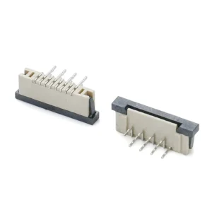 1.0mm pitch DIP 90 degree opposite position ZIF FFC/FPC connector