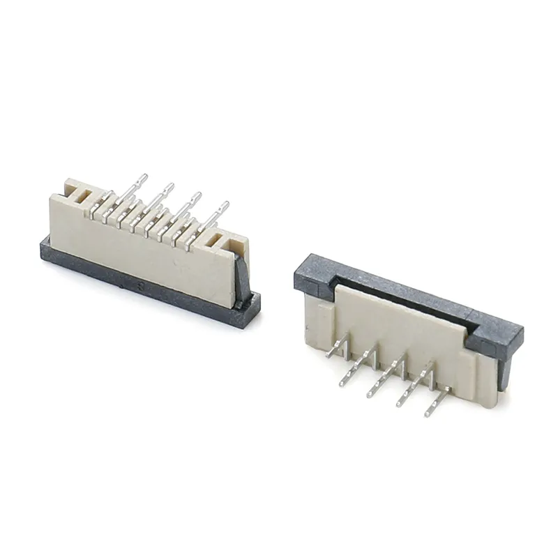 1.0mm pitch DIP 90 degree opposite position ZIF FFC/FPC connector
