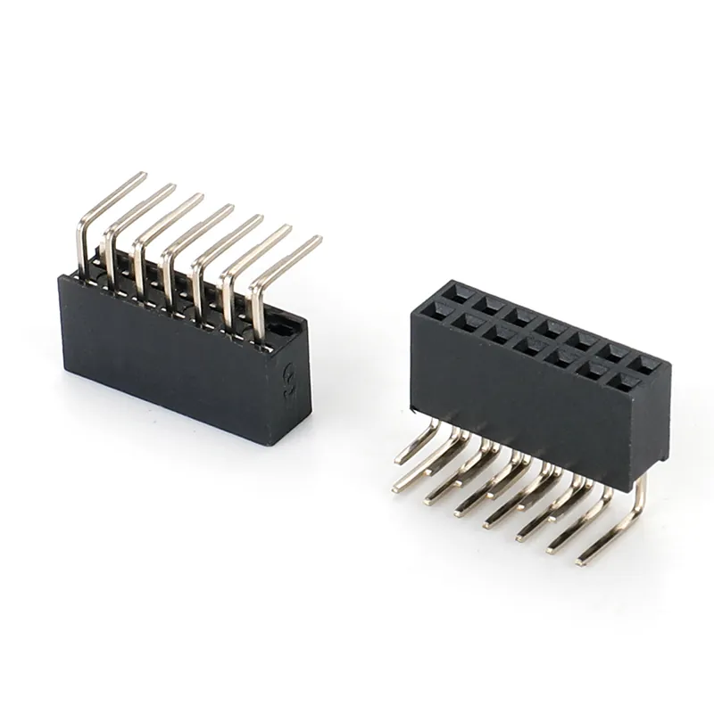 1.27/2.0/2.54 Double Row 90 Degree SMT Type Female Header