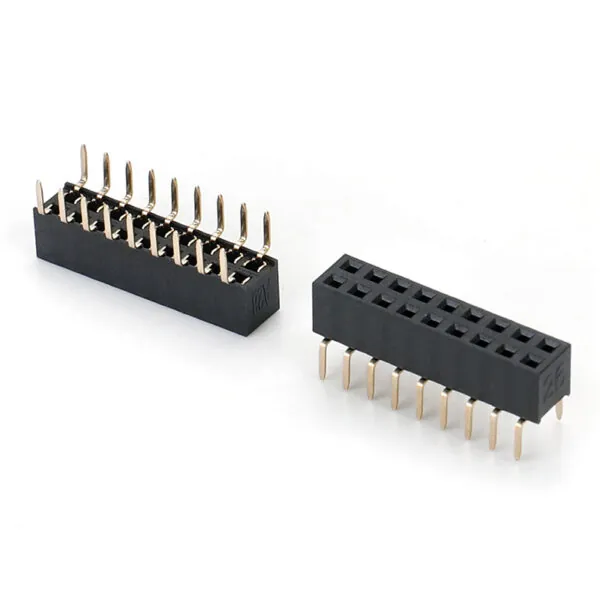 1.27/2.0/2.54 Double Row DIP Type Centipede leg spacing gold Plated Female Header