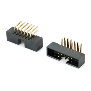 1.27/2.0/2.54 Right Angle 90 Degree Through Hole PCB Header Shrouded