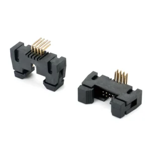 1.27/2.0/2.54 Right Angle Hole PCB Header Shrouded Socket IDC Connector Gold Plated