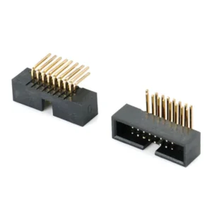 1.27/2.0/2.54 Right Angle Through Hole PCB Header Shrouded Gold Plated
