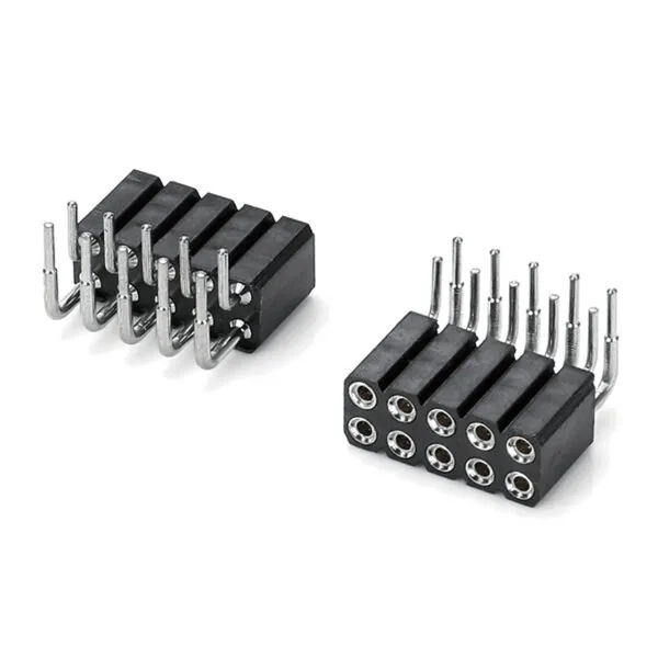1.27/2.0/2.54 Round Hole Pin Right Angle 90 Degree Female Header