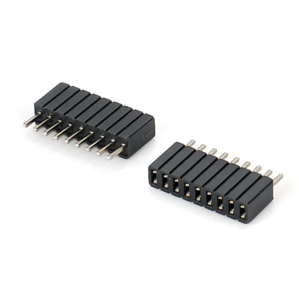 1.27/2.0/2.54 Single Row DIP Type 180 Degree Gold Plated Famale Header