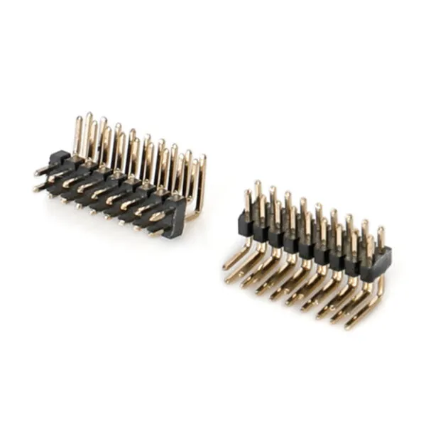 PH1.27mm double row right angle gold plating pin header